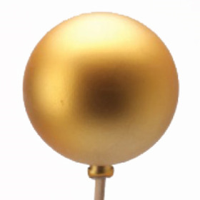 Christmas Ball Matt 6cm on 45cm stick gold