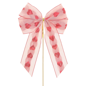 Strik Zoë 13cm op 50cm stok rood/roze