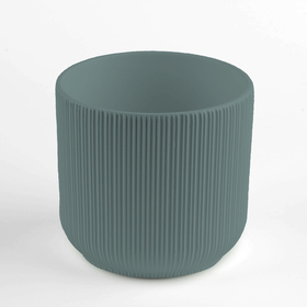 Maceta de cerámica Stria Ø10xH9,5cm ES9 gris