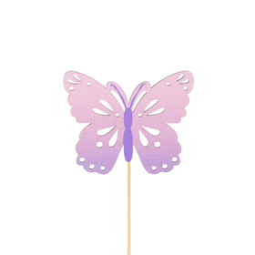 Schmetterling Zazou 4cm auf 10cm stick FSC* lila