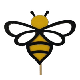 Bee Solbi 9cm on 50cm stick yellow/black