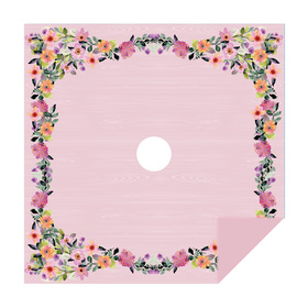 Garden Blossoms 24x24in rosado claro con hueco