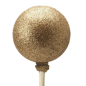 Christmas Ball Glitter 4cm on 50cm stick gold