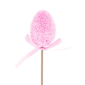 Candy Egg 4cm on 10cm stick pink