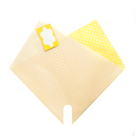 Tüte Doublé Dots Mini 27x27cm yellow