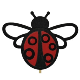 Ladybug Pixie 8cm on 50cm stick