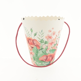 Potcover Roses ES10,5 twisted paper handle