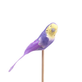 Vogel Coco 14.5cm op 50cm stok paars
