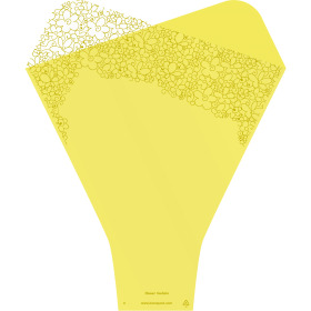 Sleeve Doublé Flower Fashion 54x44x12cm yellow
