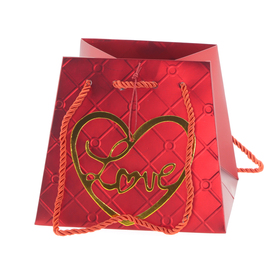 Carrybag Posh Love 13/13x17/17x15cm red