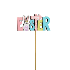 Happy Easter 10x5cm on 50cm stick
