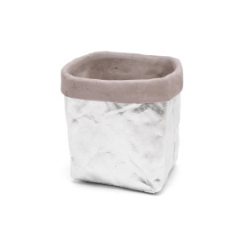 Ceramic Pot Kathia 11.5x11.2cm H10.5cm silver