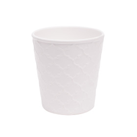 Ceramic Pot Harmony 5" white glossy