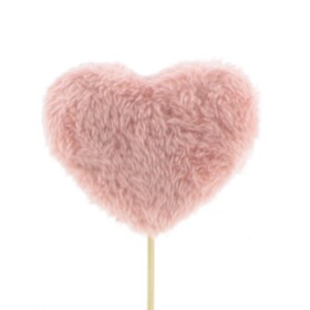 Pick Heart Teddy 3in on 20in stick pink
