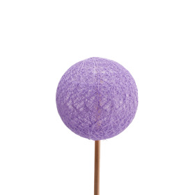 Deco Ball Thread 6cm on 50cm stick lilac