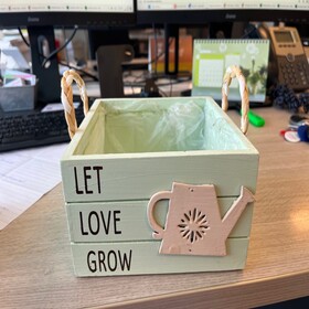 Let love grow square FSC* 18x18xH10cm, 2ass.