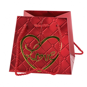 Carrybag Posh Love 13/13x17/17x15cm FSC* red