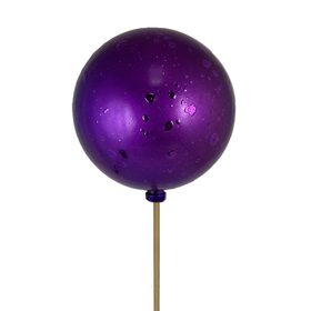 xmas Ball Festive 2.5in on 20in stick purple