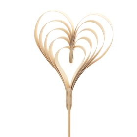 Heart Eternal Love 10cm on 50cm stick FSC* cream