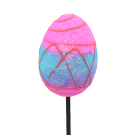 Egg Carousel 2.7in on 20in stick pink/blue