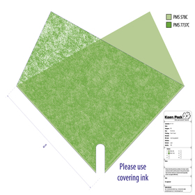 Sleeve Double Louise 70% PCR 40x40xcm green