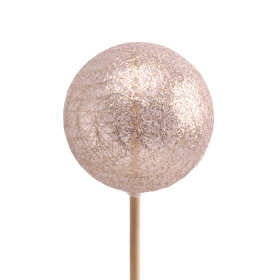 Xmas Deco Ball Glitter Yarn 2.5in on 20in stick gold