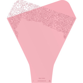 Sleeve Doublé Flower Fashion 54x44x12cm pink
