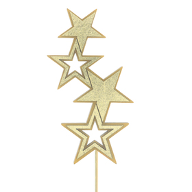 Star Stella 13cm on 50cm stick FSC* gold