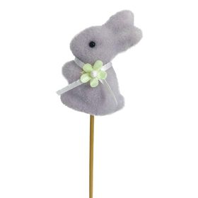 Bunny With Bow 2.75in on 20in stick lavender