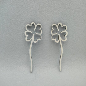 Four-leaf clover 7x16cm white FSC*