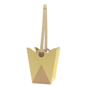 Carrybag Kraftique 19/19x12/12x22.5cm FSC* yellow