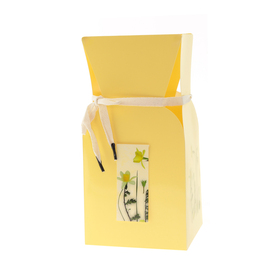 Bouquet box Spring Deco 13x13x26cm FSC* yellow