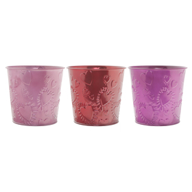 Zinken pot Rosita Ø13/9,7xH12cm ES12 assorti x3