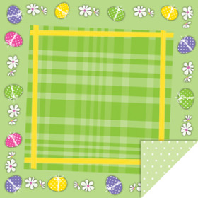 Easter Picnic 24x24in green