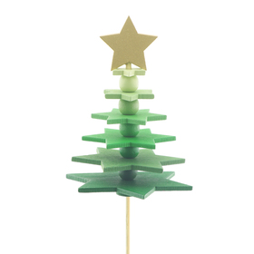 Kerstboom Vale 9cm op 50cm stok FSC* groen