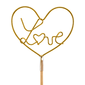 Hart Paris 10cm op 50cm stok goud