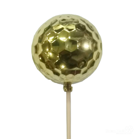 Christmas Ball Hammered 6cm on 50cm stick gold