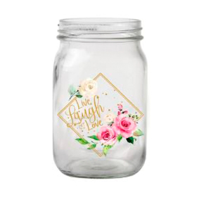 Glass jar Laugh 3x5in