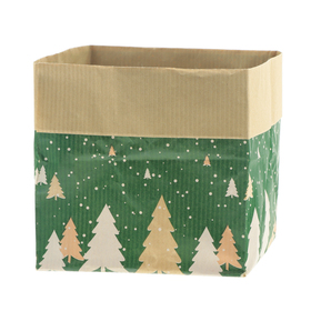 Paper Bag White Christmas 12.5x12.5x12.5cm FSC* green