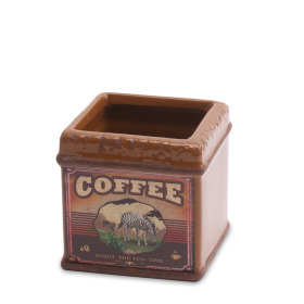 Ceramic Coffee Zebra 7,4x7,4 H7,2cm