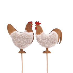 Chick&Roost 9cm on 50cm stick assorted x2