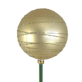 Xmas Ball Garland 2.5in on 20in stick gold