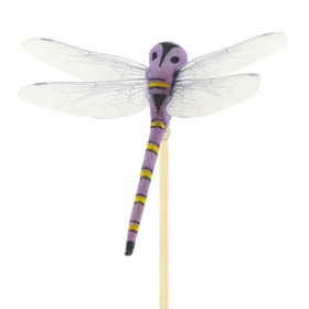 Dragonfly Lizzy 3.34in on 20in stick lilac