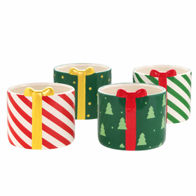 Ceramic pot Jolly gifts Ø13,3xH12cm ES12 ass x4