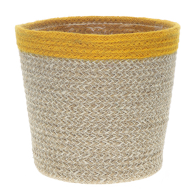 Pot basket Nature Ø18/13.5xH16cm ES17 yellow