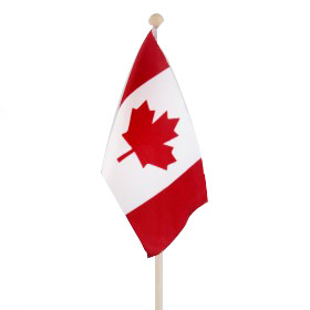 Canadian Flag pick 15x10cm on 50cm stick