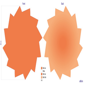 Vel Scarlet ø80cm 70% PCR oranje