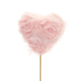 Hart Juliet 9,5cm op 50cm stok roze