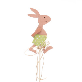 Easter Boy Rabbit 8.5cm on 50cm stick green