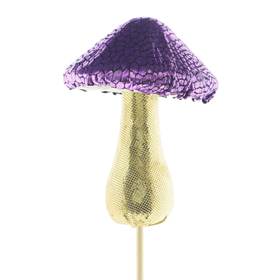 Mushroom Shiny 8cm en palo 50cm lila